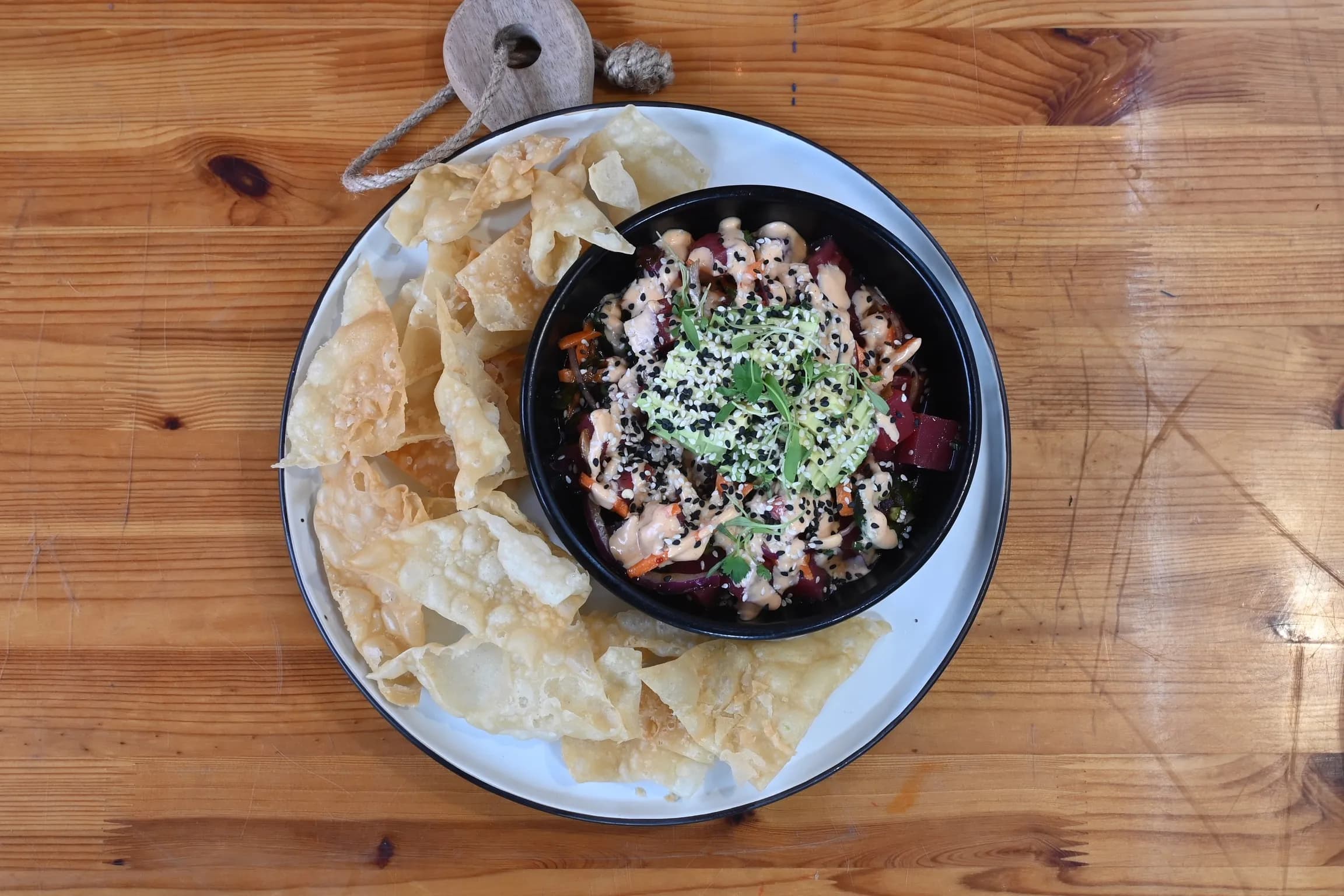 Poke dip appetizer at Rooftop Social