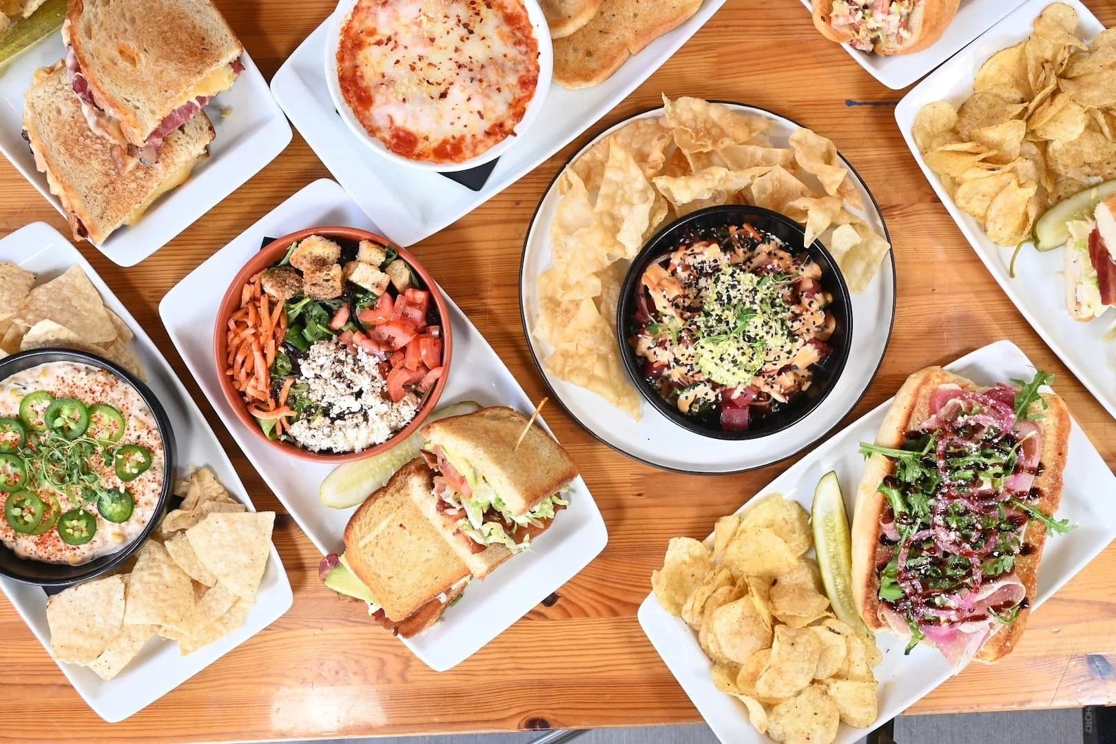 Food spread at Rooftop Social
